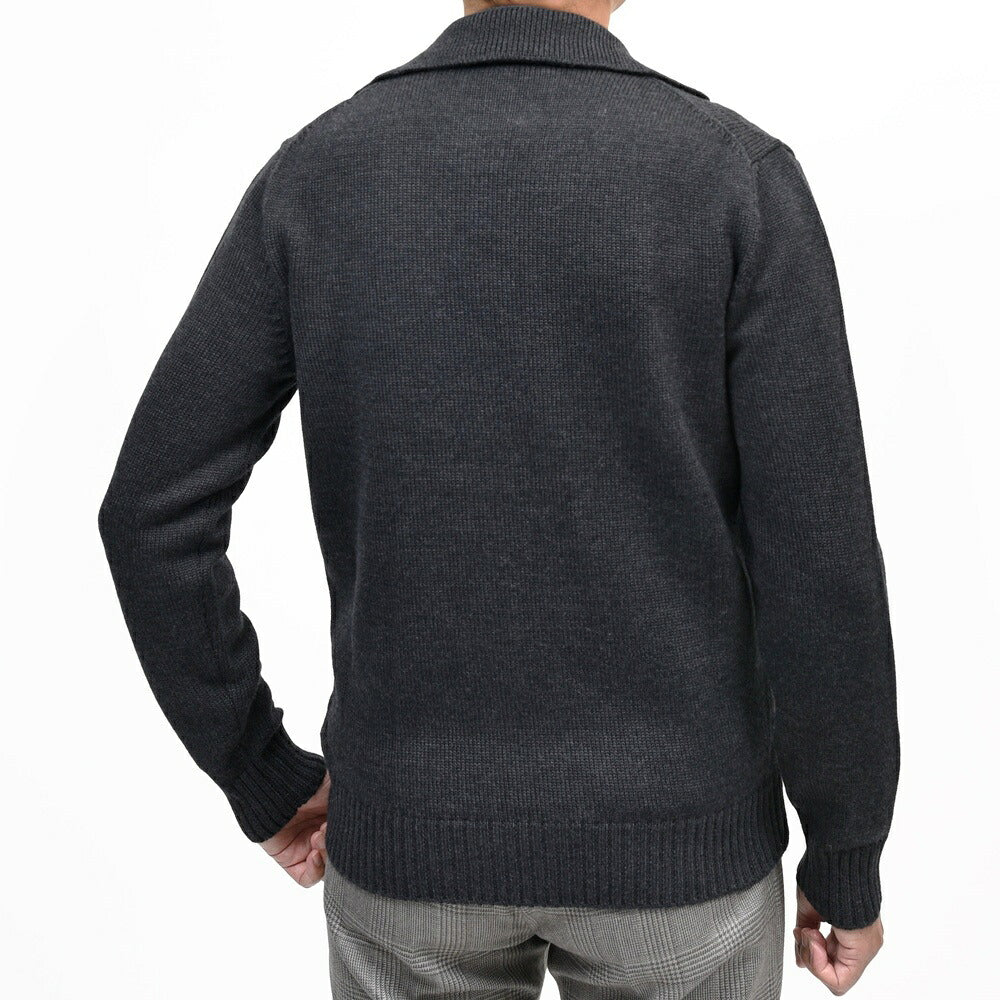 ZANONE(ザノーネ)5ゲージウールシャツカラーニットカーディガン KOBE/SLIM FIT/810180/ZR229/65802 16066000052