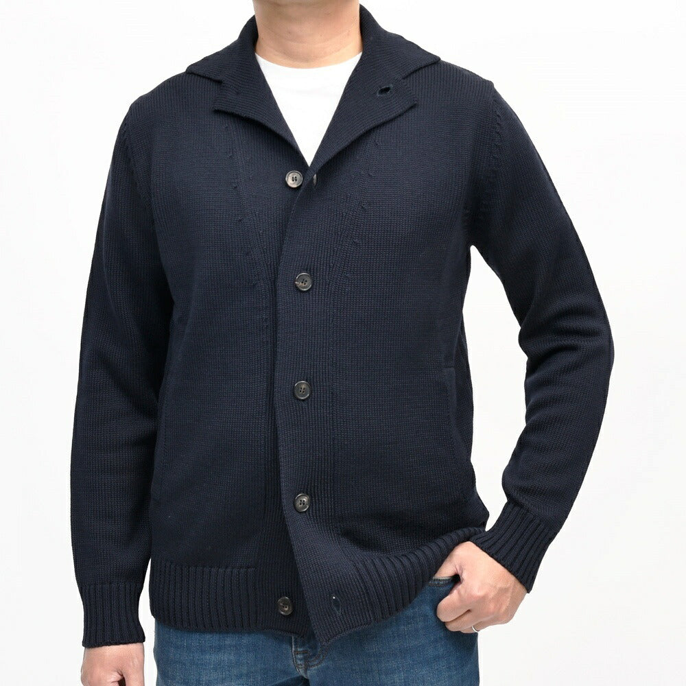 ZANONE(ザノーネ)5ゲージウールシャツカラーニットカーディガン KOBE/SLIM FIT/810180/ZR229/65802 16066000052