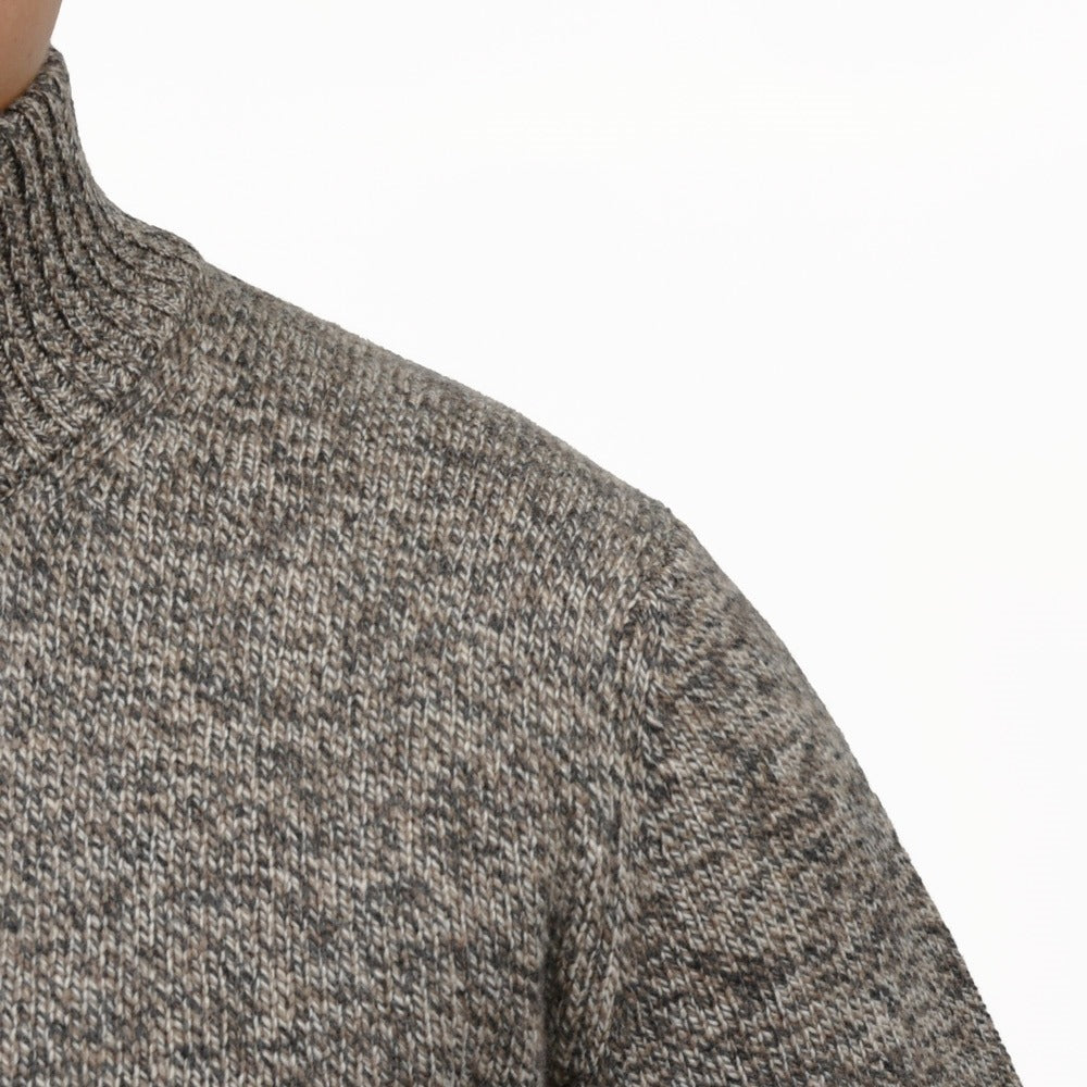 ZANONE(ザノーネ)5ゲージメランジウールスタンドカラーニットカーディガン CHIOTO/SLIM FIT/810130/ZN233/65801(M) 16066301052
