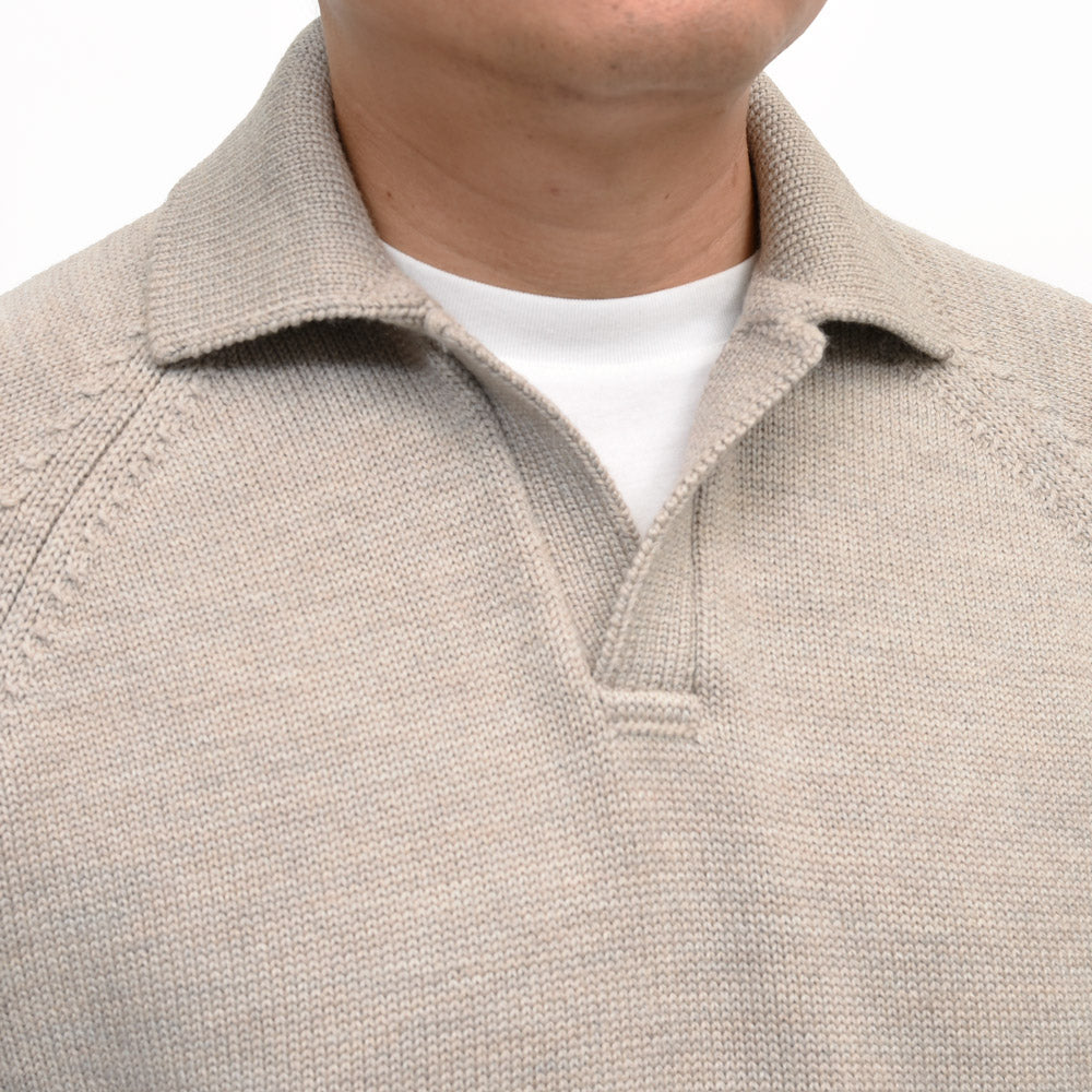 ZANONE(ザノーネ)5ゲージウールスキッパーニットポロ REGULAR FIT/472-65420(M) 16066302052