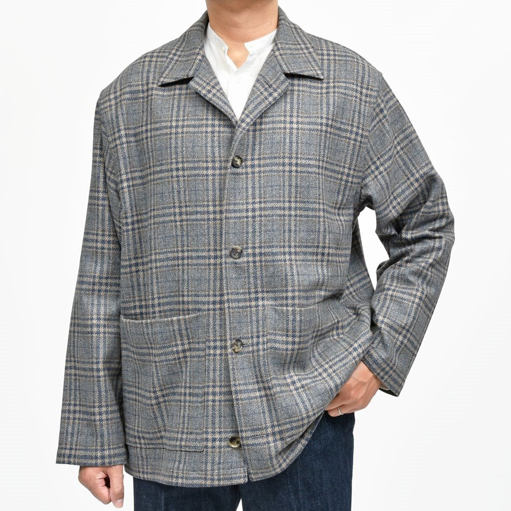 CARUSO(カルーゾ) OVERSHIRTオーバーシャツ ウールカシミアライトツィードカバーオール MS22G 17052006025
