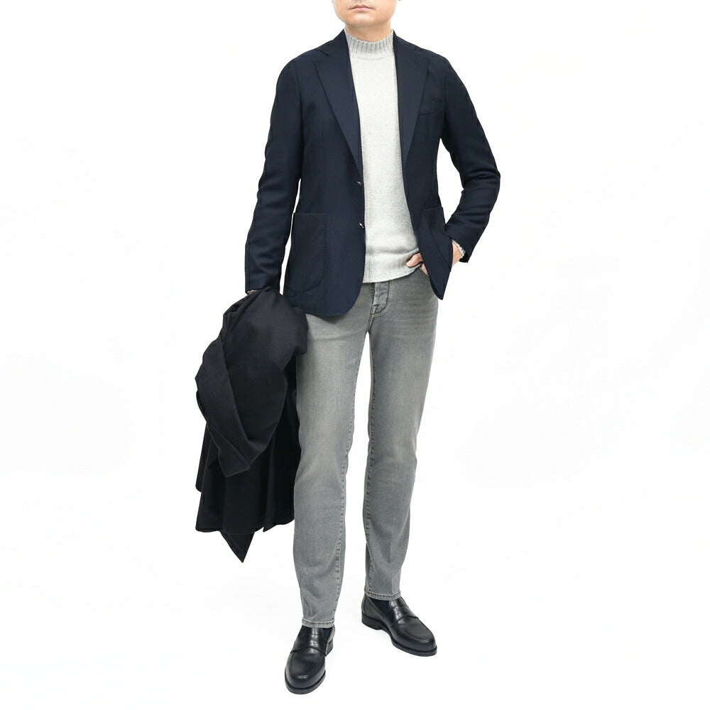 BARBA(バルバ) B ACTIVEビーアクティブ ウールホップサック2Bジャケット(メタルボタン) 487-41761 17052011052