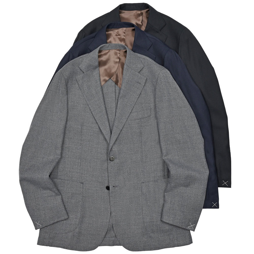 BARBA(バルバ) B ACTIVEビーアクティブ ウールホップサック2Bジャケット(メタルボタン) 487-41761 17052011052