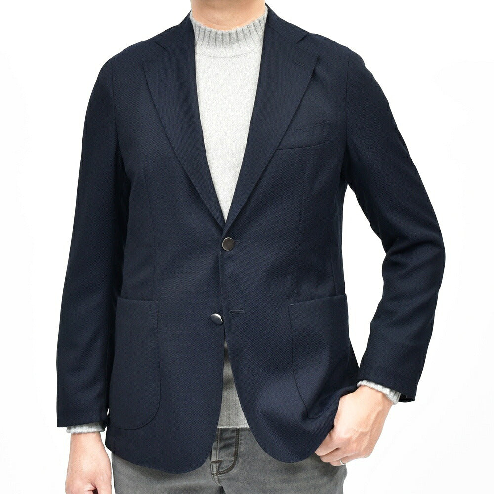BARBA(バルバ) B ACTIVEビーアクティブ ウールホップサック2Bジャケット(メタルボタン) 487-41761 17052011052