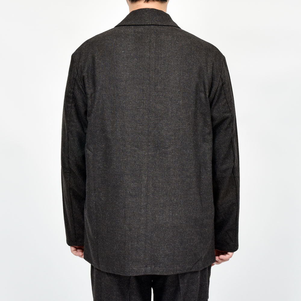 moncao(モンサオ) ウールコットングレンチェック4Bダブルジャケット M021367 17052400172