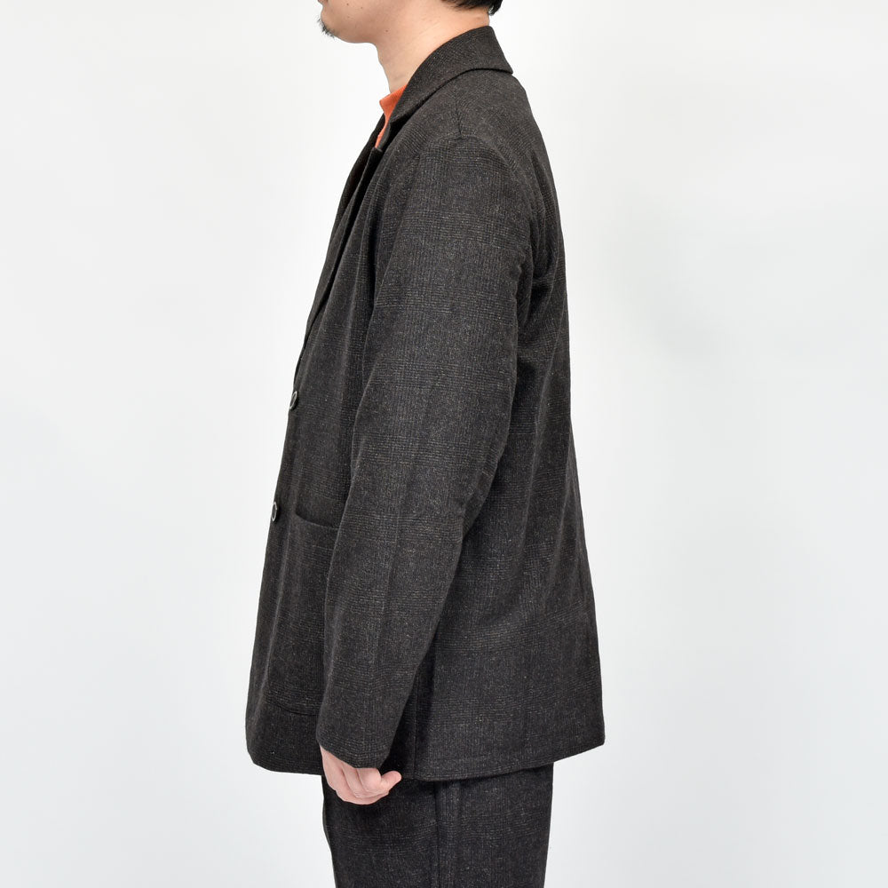 moncao(モンサオ) ウールコットングレンチェック4Bダブルジャケット M021367 17052400172