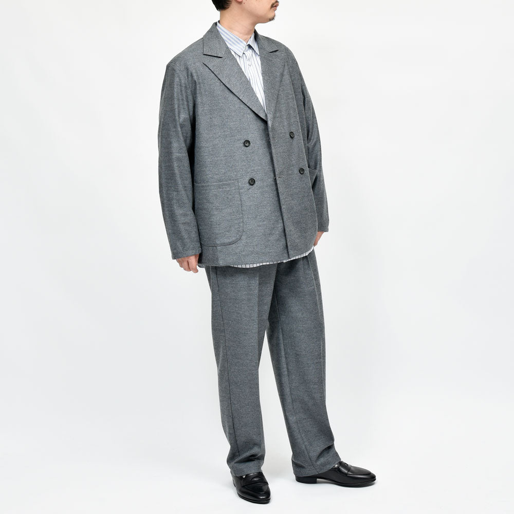 moncao(モンサオ) ウールナイロンフランネル4Bダブルジャケット M021367-W 17052401172