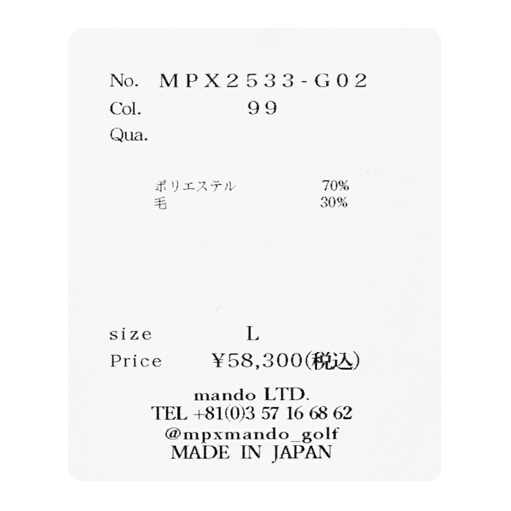MPX mando GOLF(エムピーエックス マンド ゴルフ) ウォッシャブルテクノハウンドトゥース2Bジャケット MPX2533-G02 17052601037