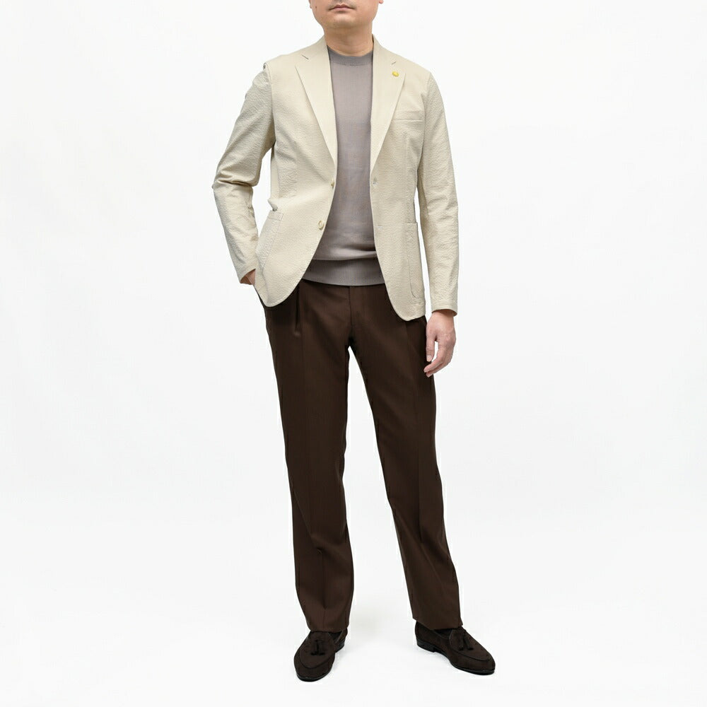 Giannetto(ジャンネット) コットンストレッチシアサッカー2Bシャツジャケット CORALLO JACKET/61270 17061000109
