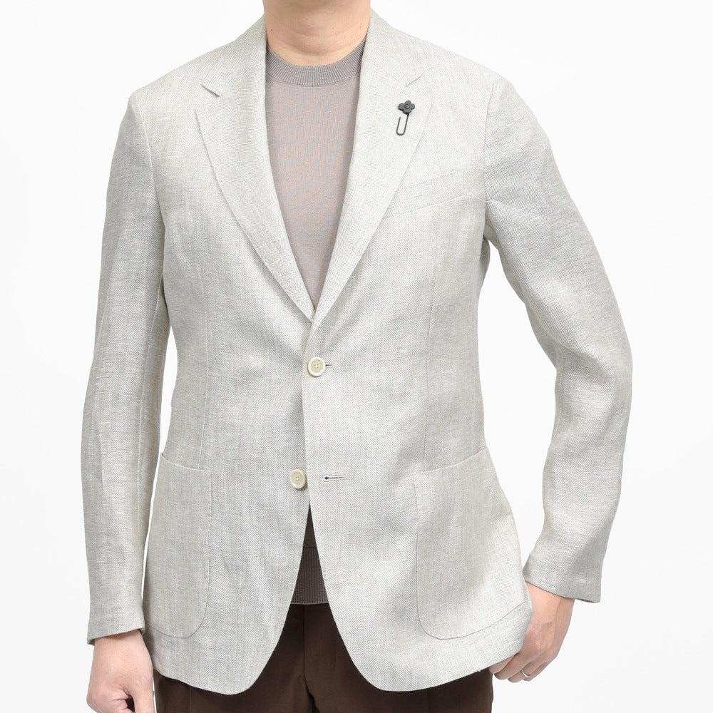 LARDINI(ラルディーニ) RIETIリエティ リネンヘリンボーン2Bライトジャケット JD6205/PAIF66810 17061005109