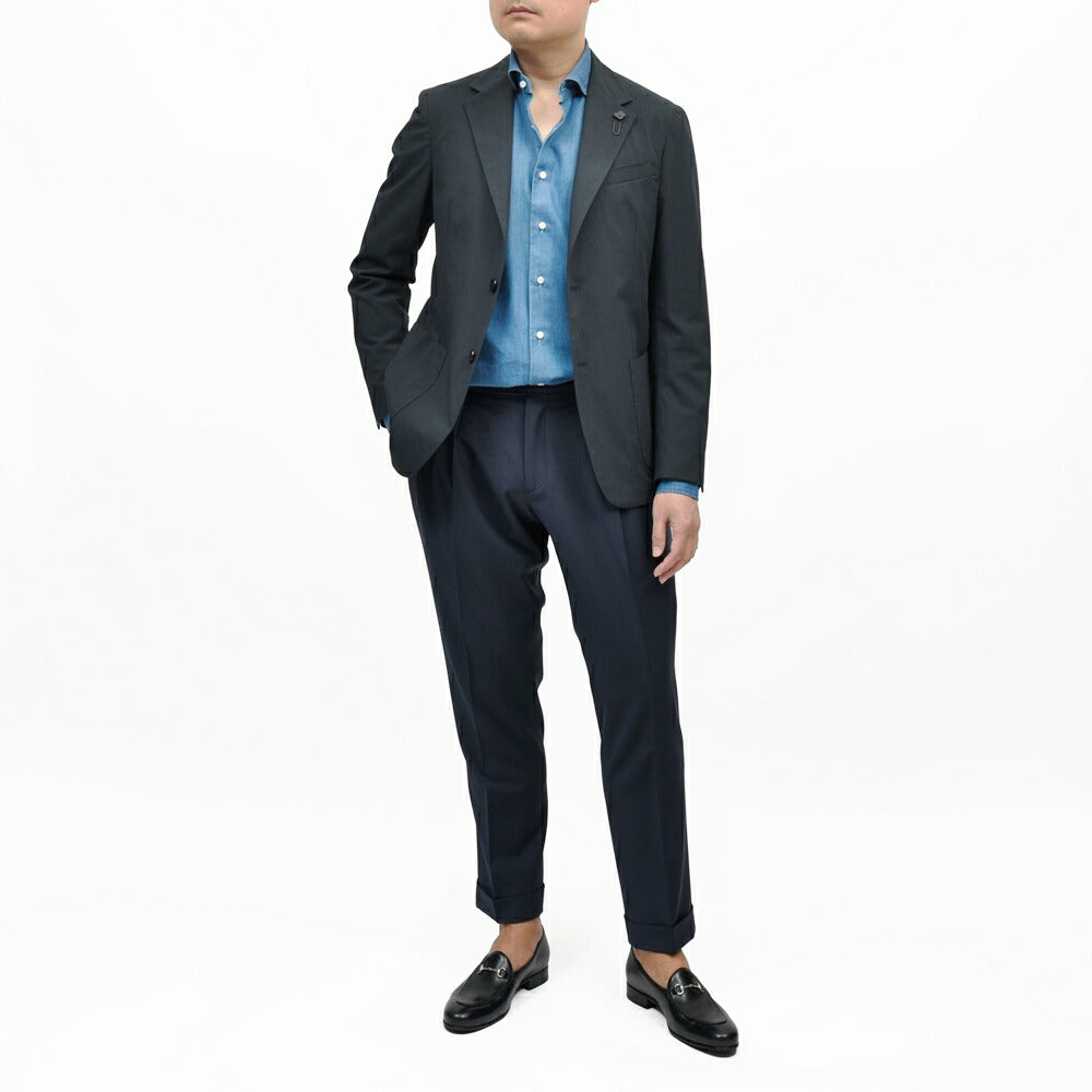 LARDINI(ラルディーニ) ROMAローマ コットンシルクストレッチシアサッカー2Bジャケット A6202Q6401 17061006109
