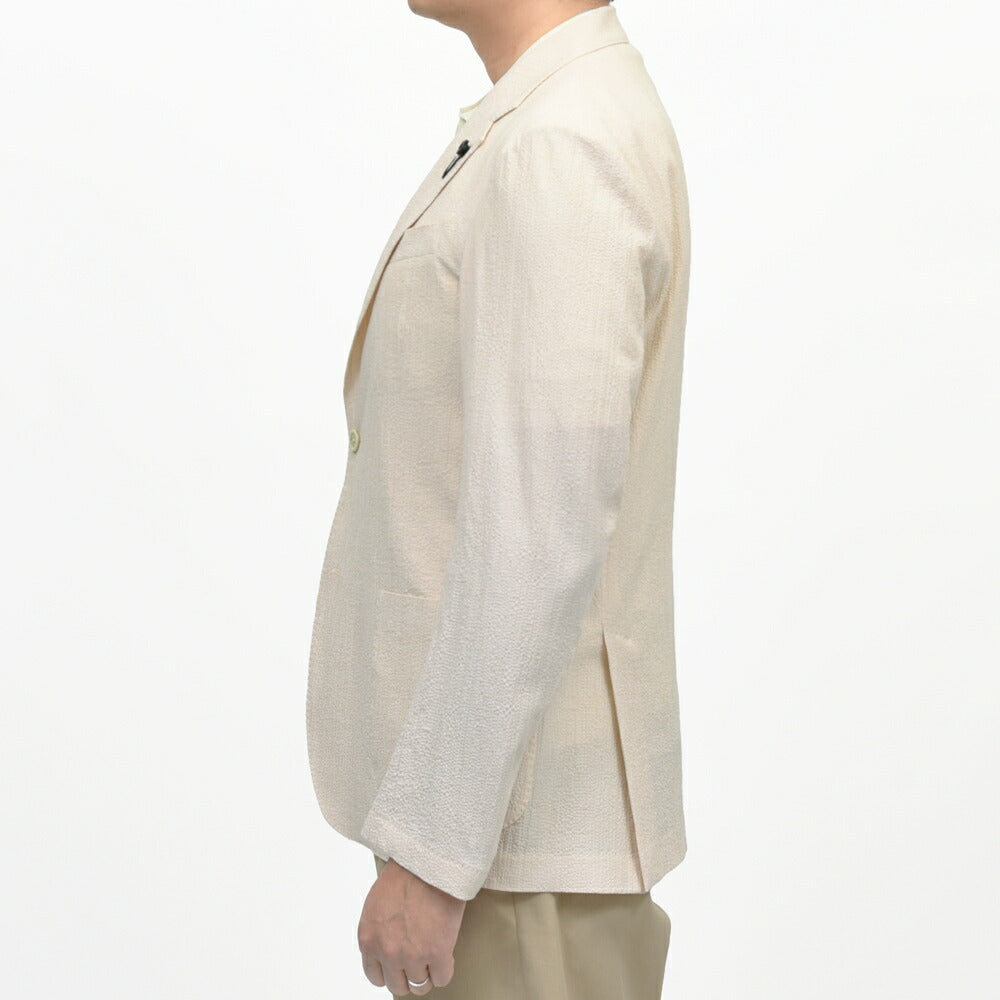 LARDINI(ラルディーニ) RIETIリエティ ストレッチコットンシアサッカーストライプ2Bライトジャケット A620566805 17061007109