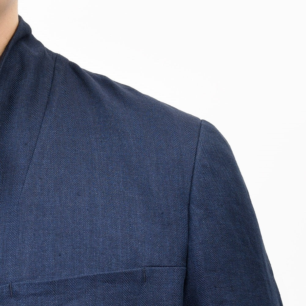 SEASE(シーズ) ELLEN BLAZER2.0 リネンコットンヘリンボーンスタンドカラージャケット JB033TN403 17061008039