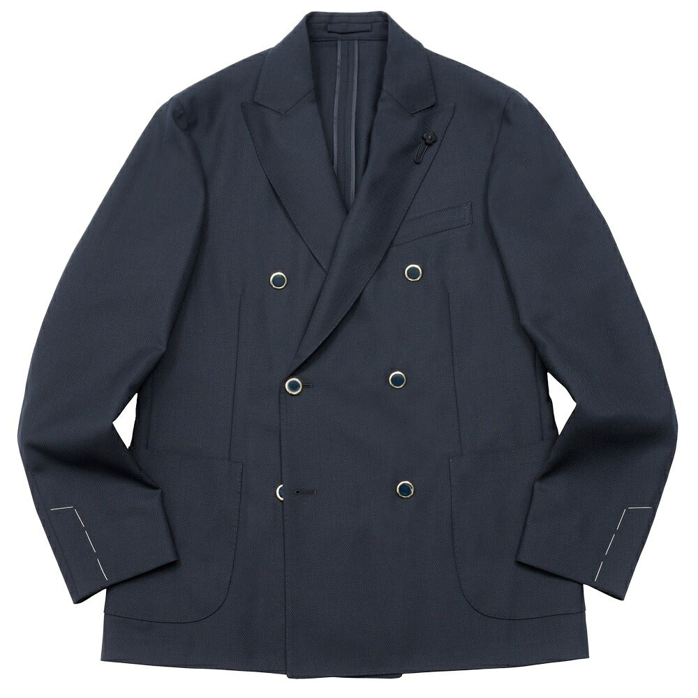 LARDINI(ラルディーニ) ROMAローマ テックウールホップサック6Bダブルジャケット(メタルボタン) A6203JQ4703 17062001109