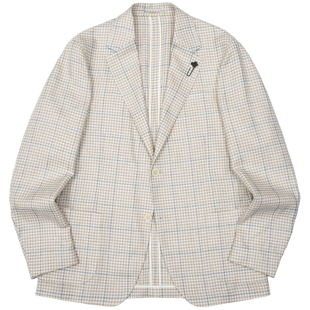 LARDINI(ラルディーニ) ROMAローマ コットンリネンライトツィードオーバーチェック2Bジャケット 6116-A6202Q6512 17065004109