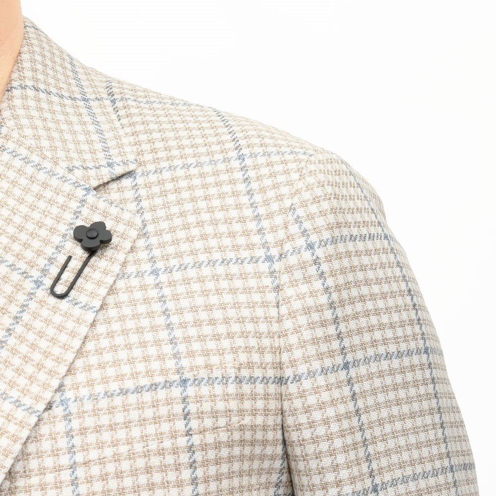 LARDINI(ラルディーニ) ROMAローマ コットンリネンライトツィードオーバーチェック2Bジャケット 6116-A6202Q6512 17065004109