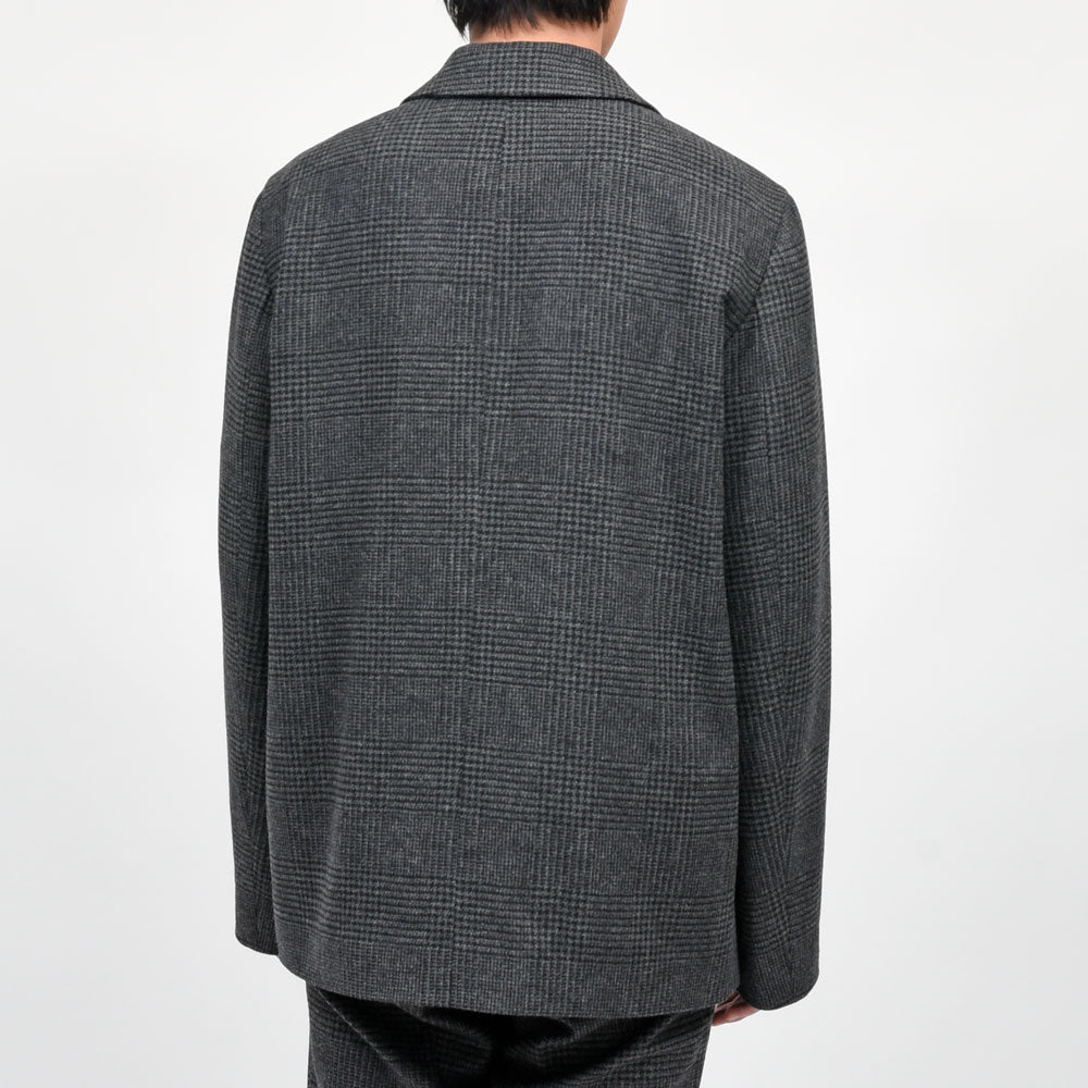 LARDINI(ラルディーニ)<br>STONE ウールカシミアグレンチェックアトリエジャケット 6216-4STONE7515 17066400109
