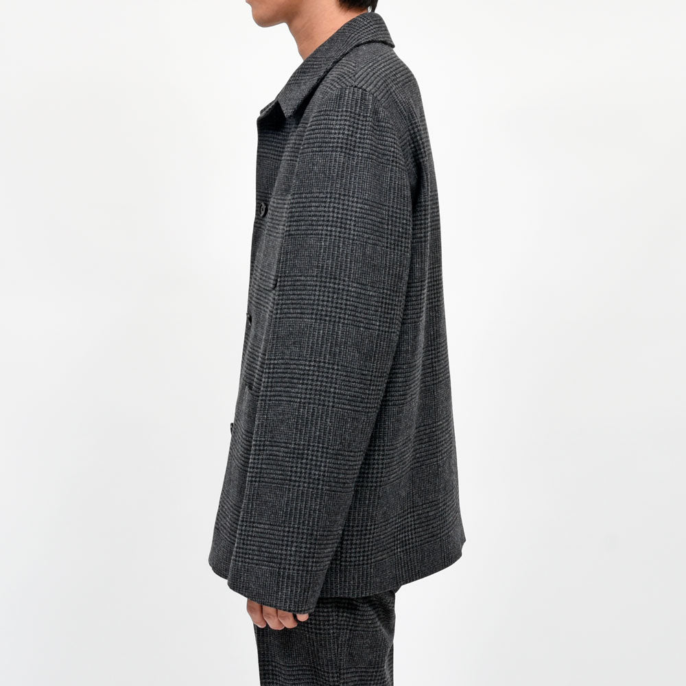 LARDINI(ラルディーニ)<br>STONE ウールカシミアグレンチェックアトリエジャケット 6216-4STONE7515 17066400109