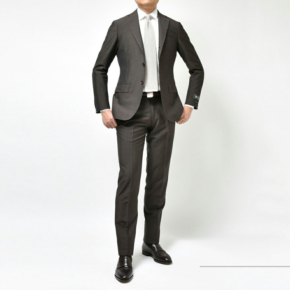 guji(グジ) キッドモヘアウール3B1プリーツスーツ MADE BY RING JACKET / DORMEUIL - SUPER BRIO 17161207028