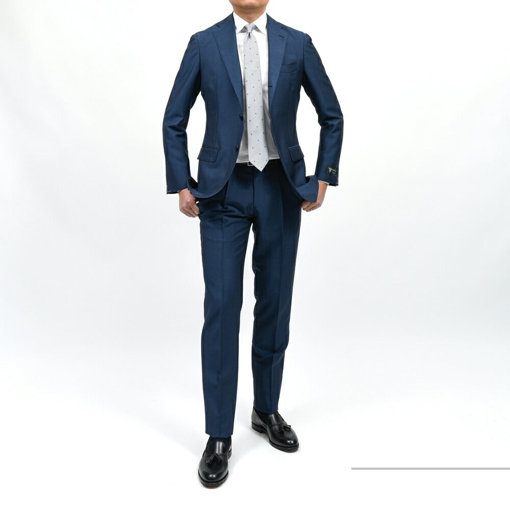 guji(グジ) キッドモヘアウール3B1プリーツスーツ MADE BY RING JACKET / DORMEUIL - SUPER BRIO 17161207028