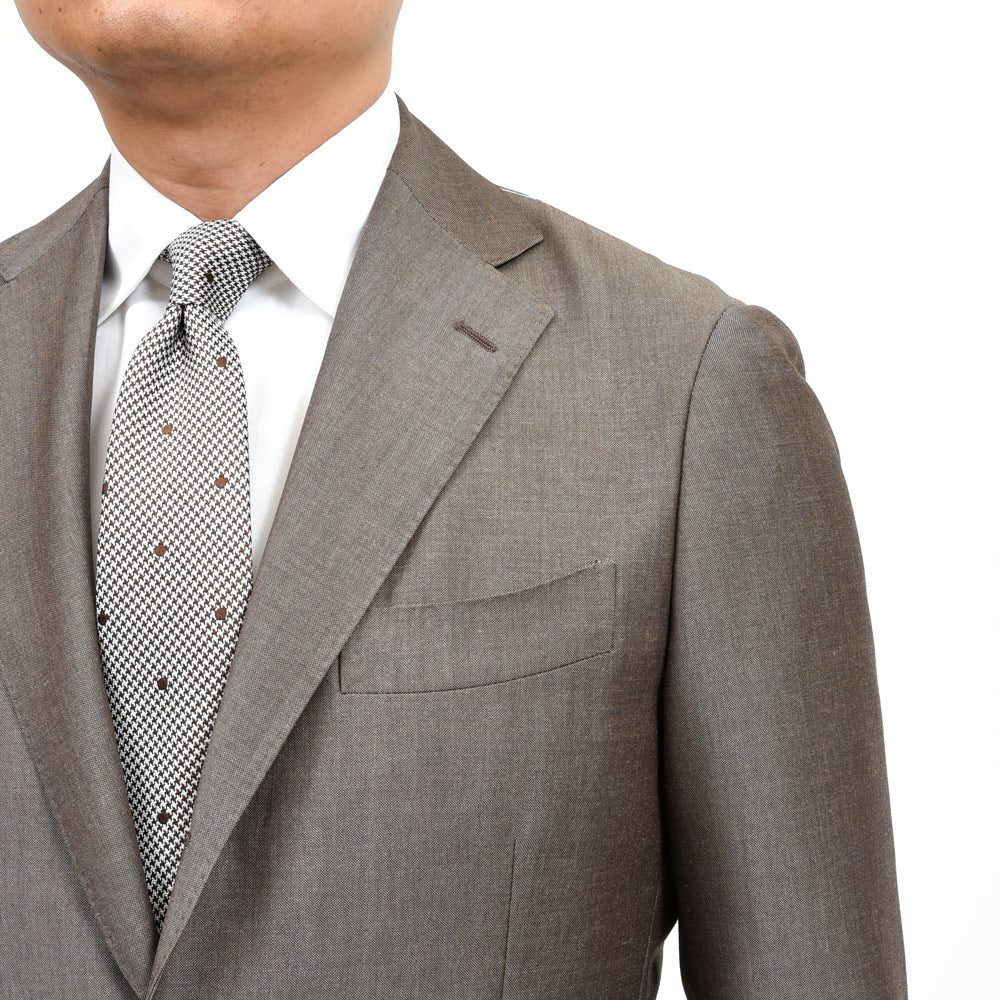 guji(グジ) キッドモヘアウール3B1プリーツスーツ MADE BY RING JACKET / DORMEUIL - SUPER BRIO 17161207028