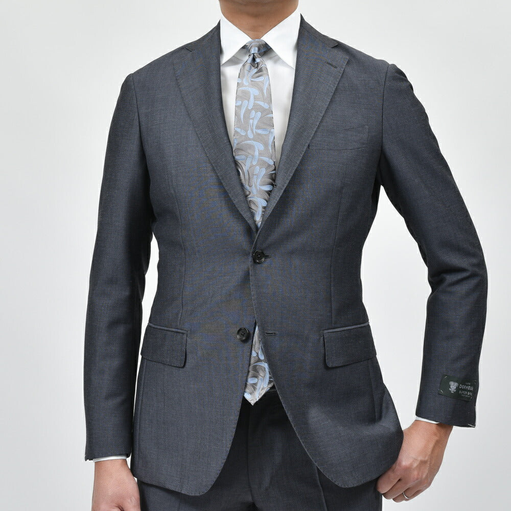 guji(グジ) キッドモヘアウール3B1プリーツスーツ MADE BY RING JACKET / DORMEUIL - SUPER BRIO 17161207028