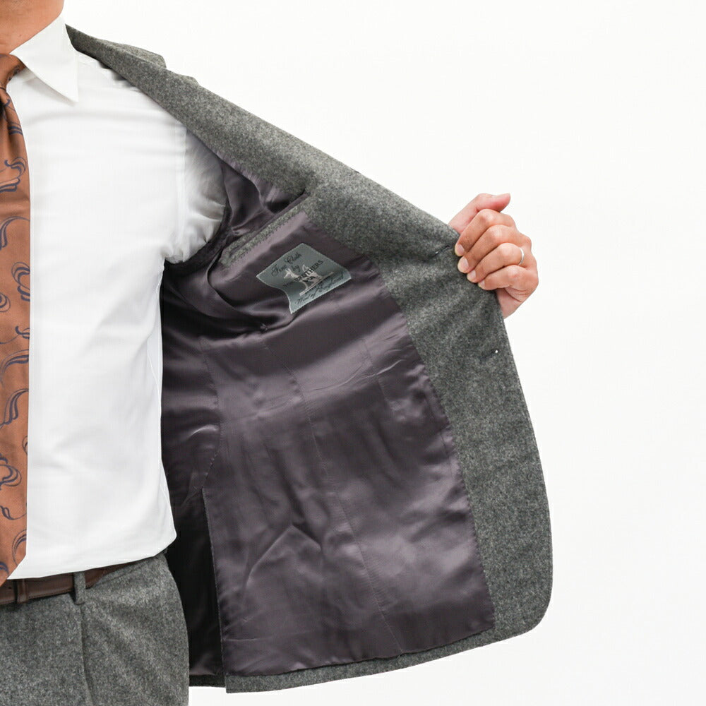 guji(グジ)ウールフランネル3B1プリーツスーツ MADE BY RING JACKET / FOX BROTHERS - CBT5 17162210028