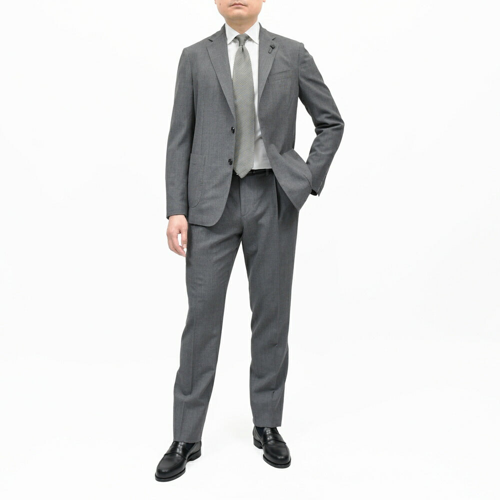 LARDINI(ラルディーニ) EASY WEARイージーウェア テックウールシアサッカーハウンドトゥース3B1Pスーツ 6116-8091AQ6706 17165001109
