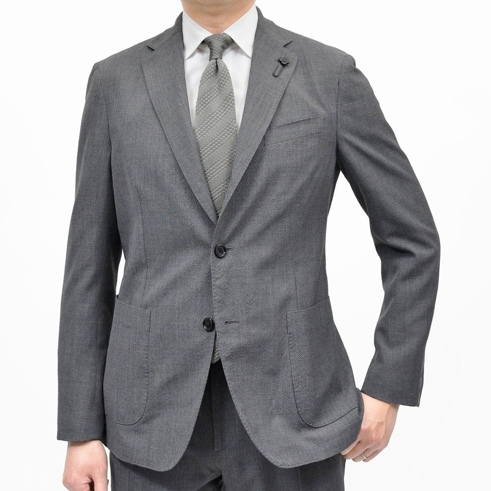 LARDINI(ラルディーニ) EASY WEARイージーウェア テックウールシアサッカーハウンドトゥース3B1Pスーツ 6116-8091AQ6706 17165001109