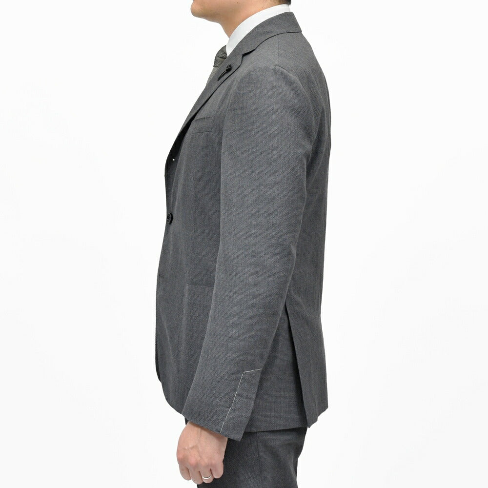 LARDINI(ラルディーニ) EASY WEARイージーウェア テックウールシアサッカーハウンドトゥース3B1Pスーツ 6116-8091AQ6706 17165001109