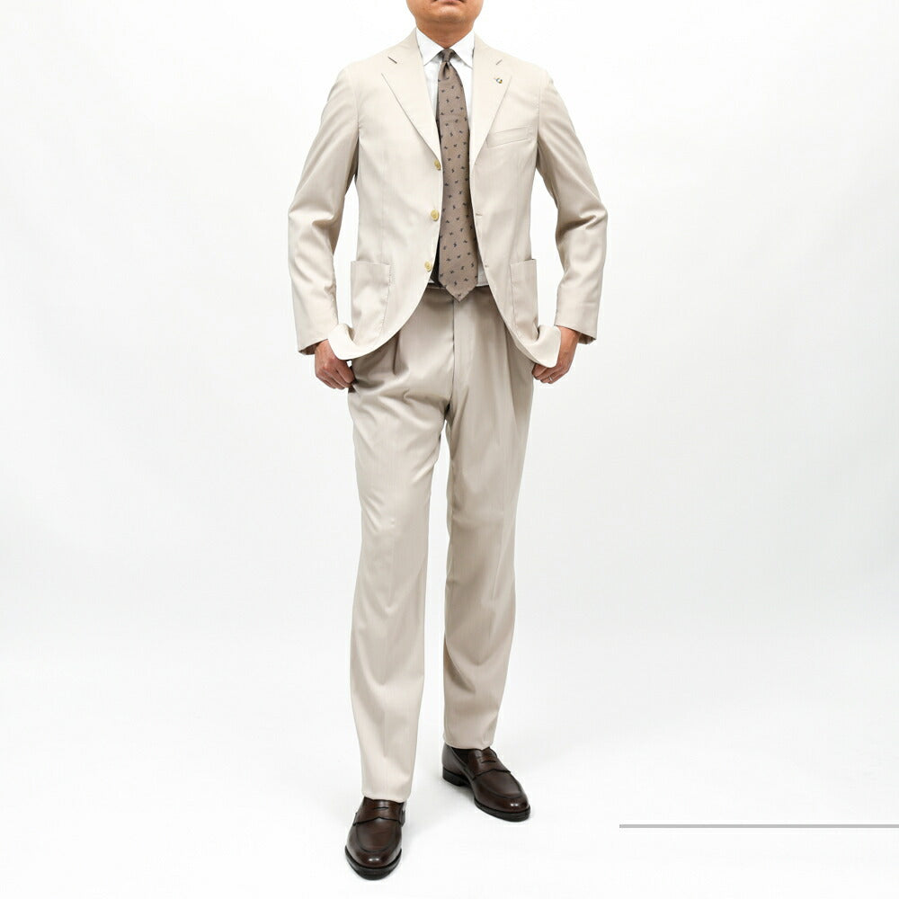 Belvest(ベルベスト) テックウールストレッチ3B1プリーツスーツ / JACKET IN THE BOX 17165200020