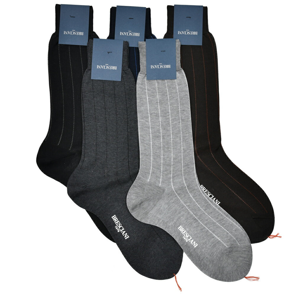 BRESCIANI(ブレッシアーニ) コットンストライプドレスソックス / SIZE 10 18061200146