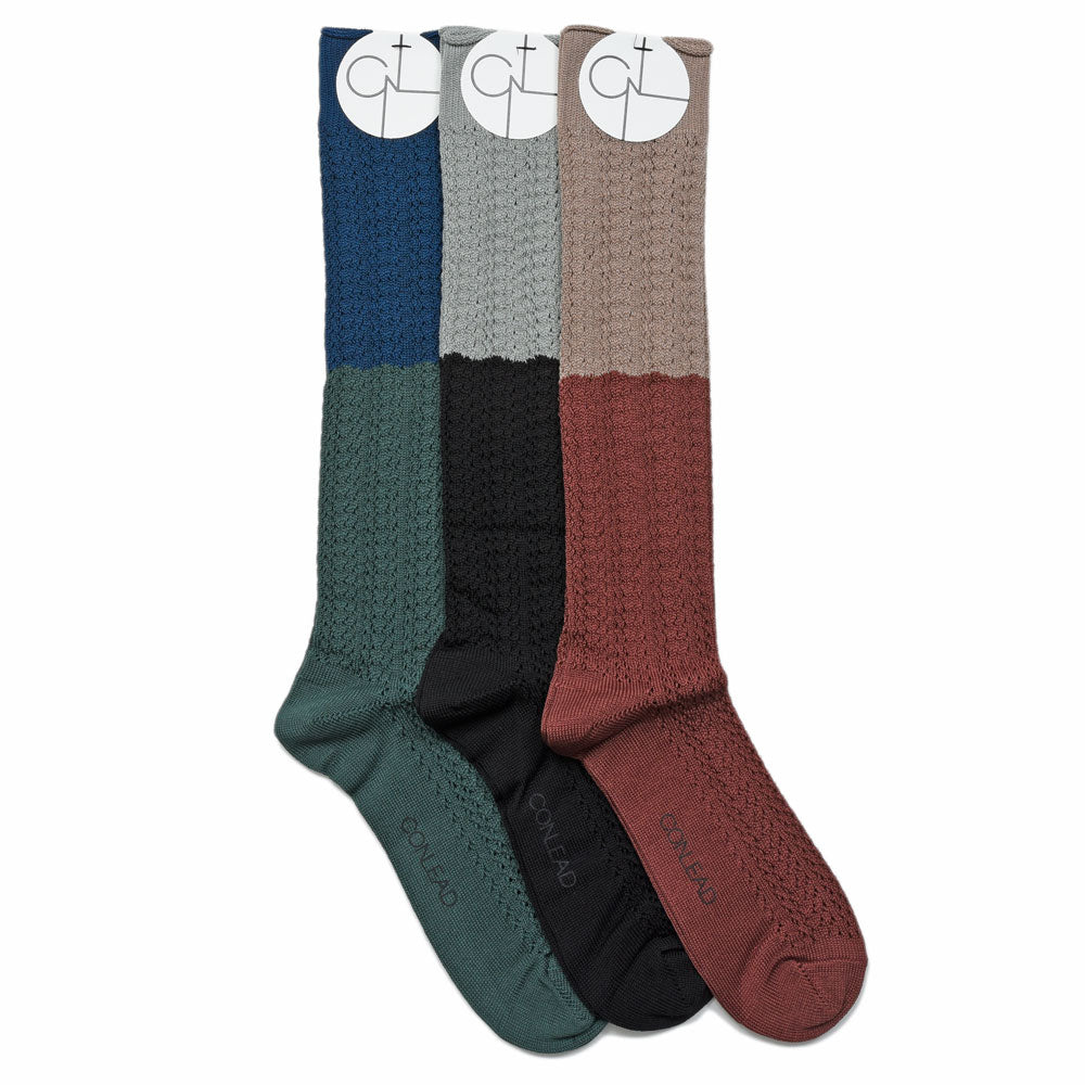 CONLEAD(コンリード) レースロング2トーンソックス 25a001 genderless 18052700220
