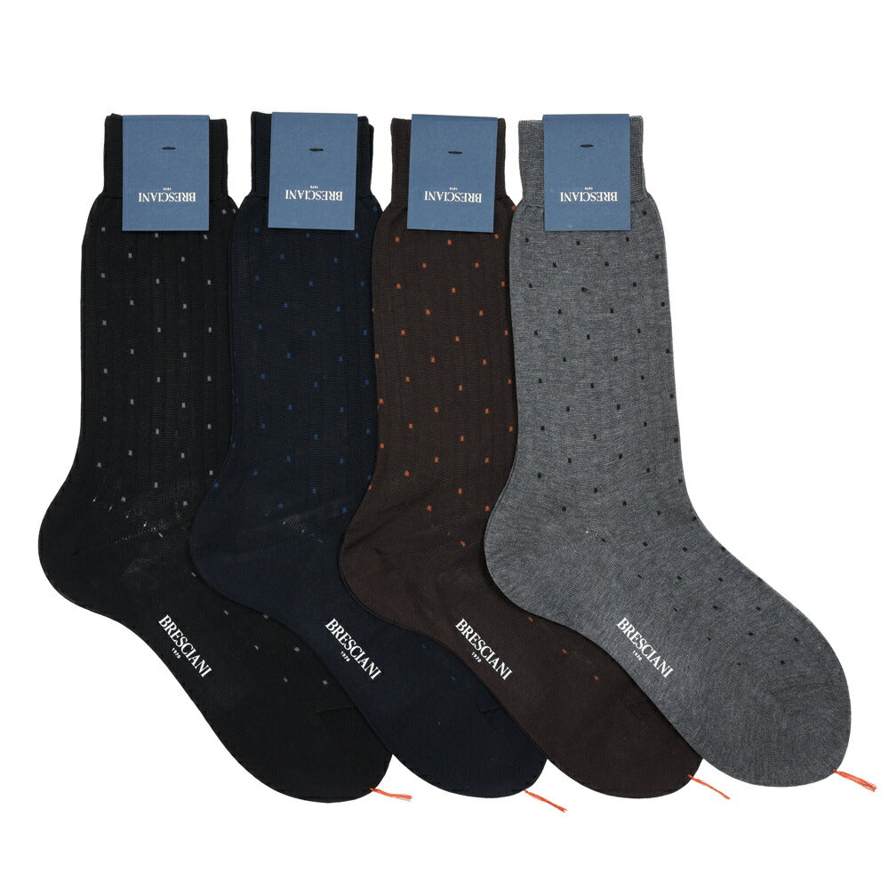 BRESCIANI(ブレッシアーニ)コットンドットドレスソックス / SIZE 10 18061204146