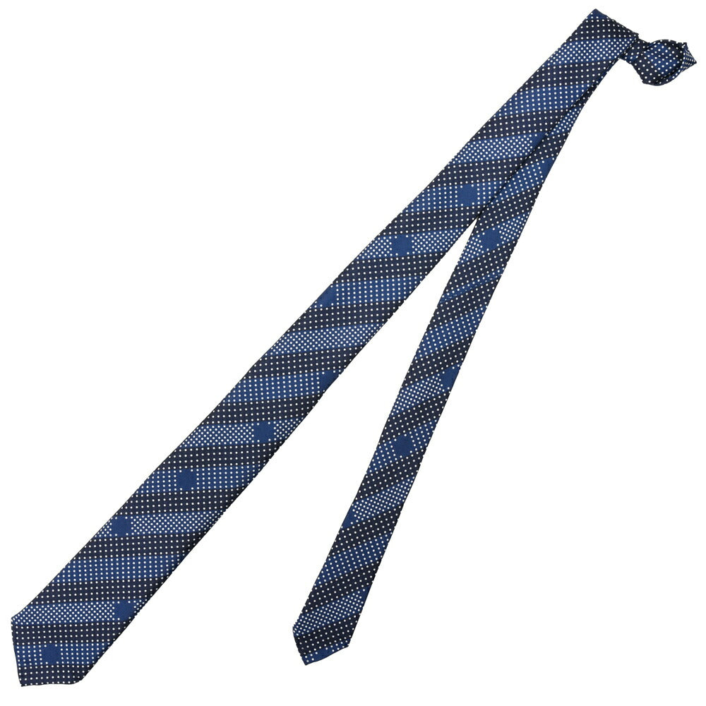 garoh(ガロウ) tie02 シルクドット×ストライプセッテピエゲタイ 18261800186