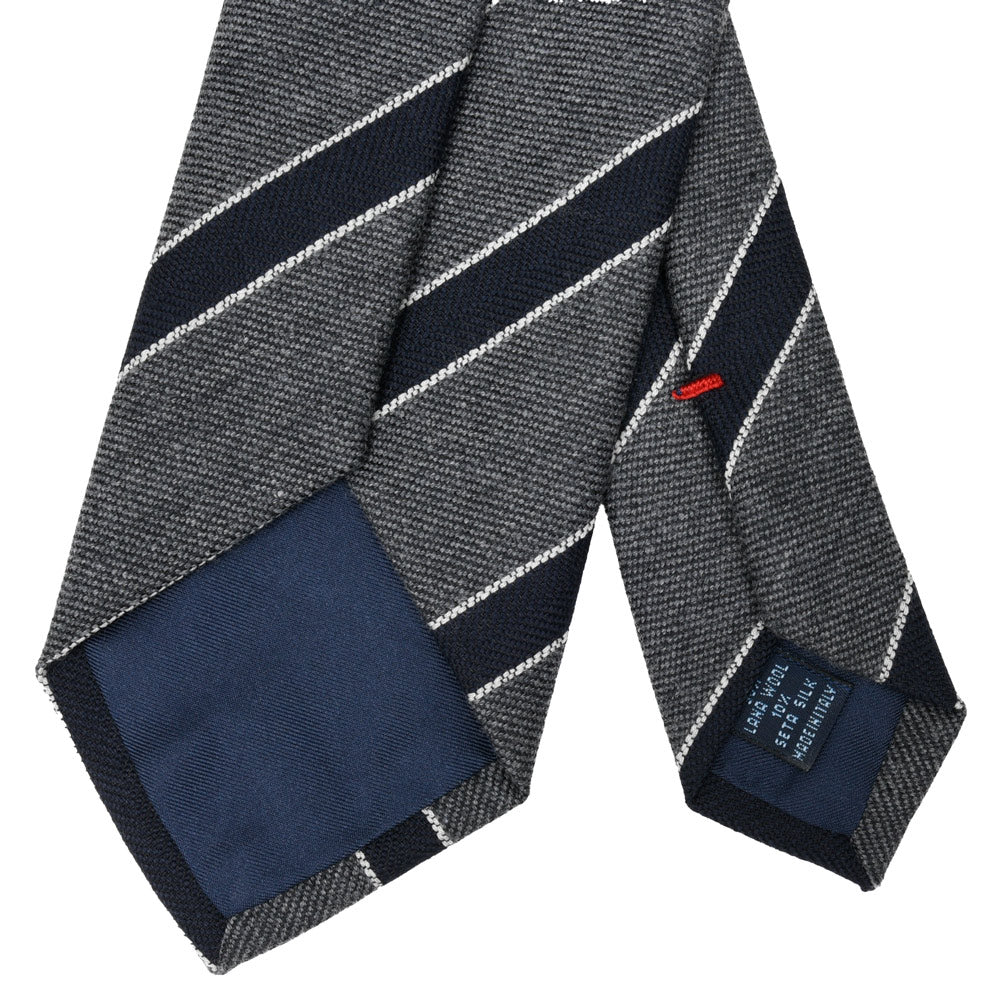 FRANCO BASSI(フランコ バッシ)ウールシルクシックシンストライプタイ 18262203082