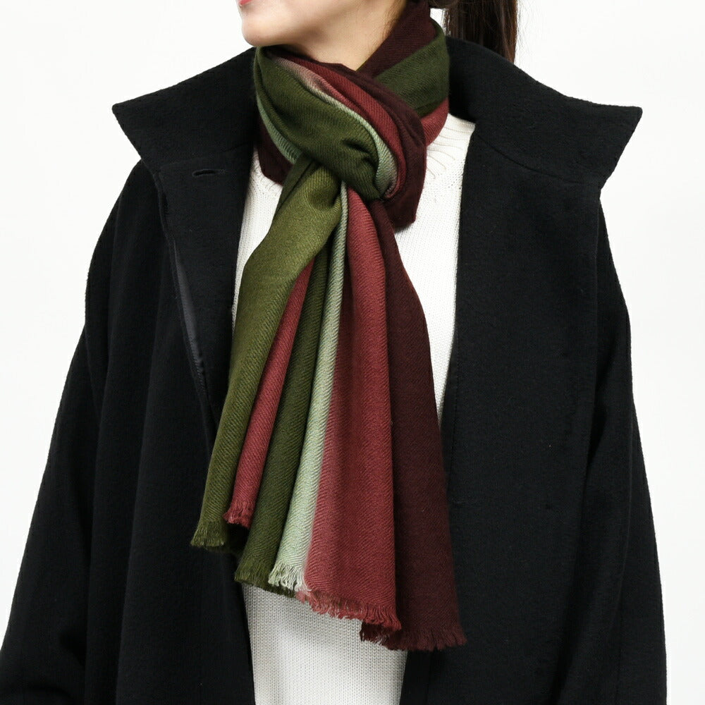 DELRUBY(デルルビー) Plain Twill Ombre カシミヤグラデーションストール genderless 18352701172