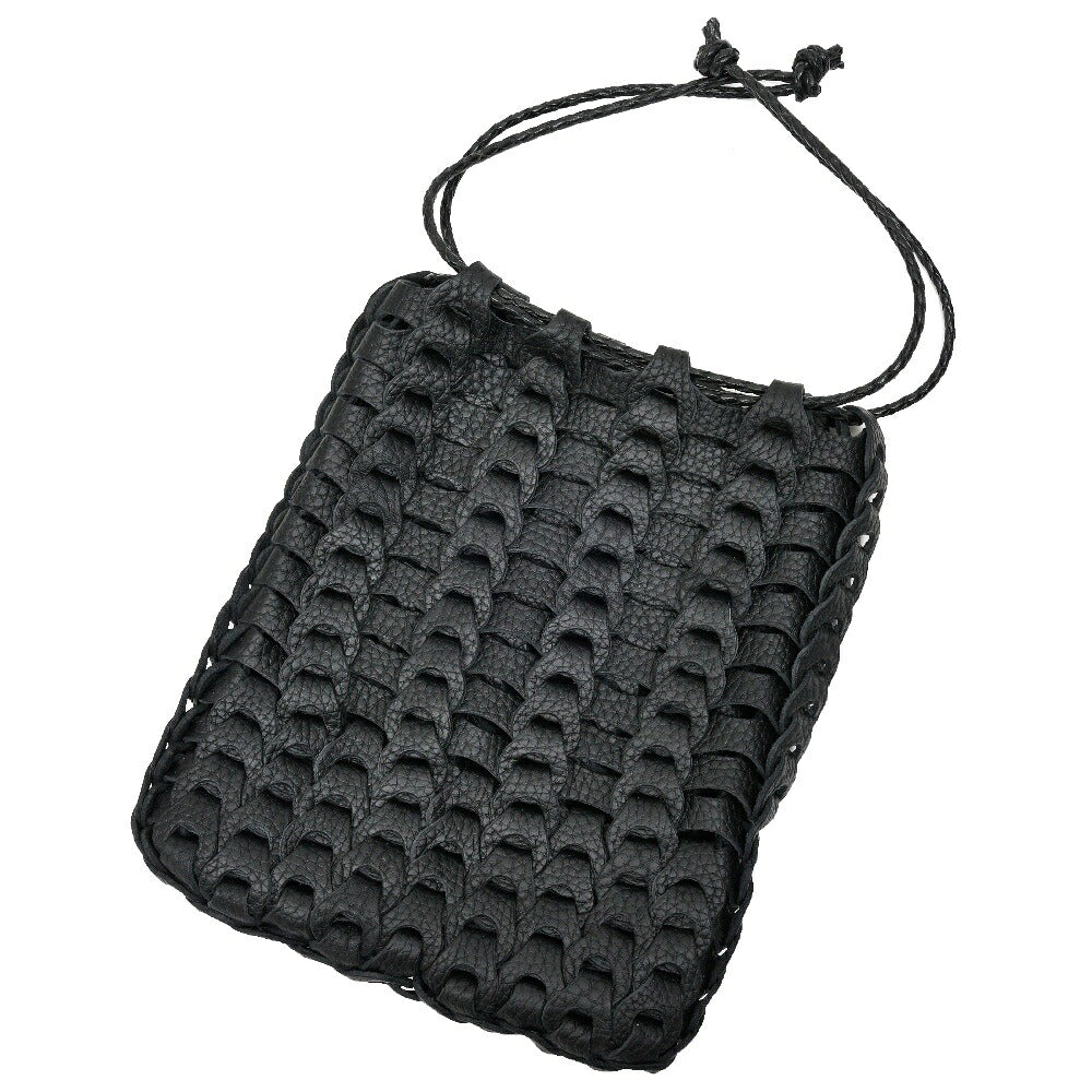 il micio(イル ミーチョ) イントレチャートレザードローストリングミニバッグ B-3/SACHETTO BAG/BULL 18462000054