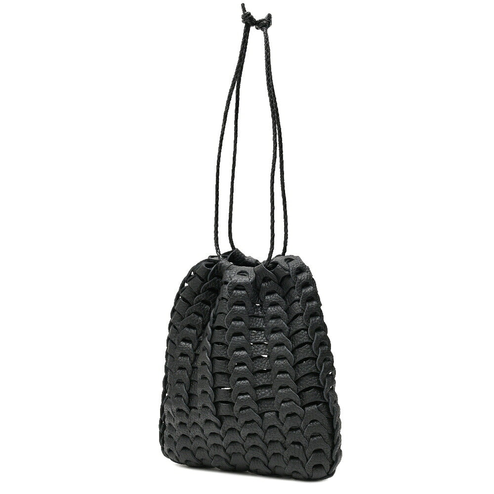 il micio(イル ミーチョ) イントレチャートレザードローストリングミニバッグ B-3/SACHETTO BAG/BULL 18462000054