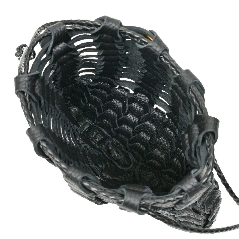 il micio(イル ミーチョ) イントレチャートレザードローストリングミニバッグ B-3/SACHETTO BAG/BULL 18462000054