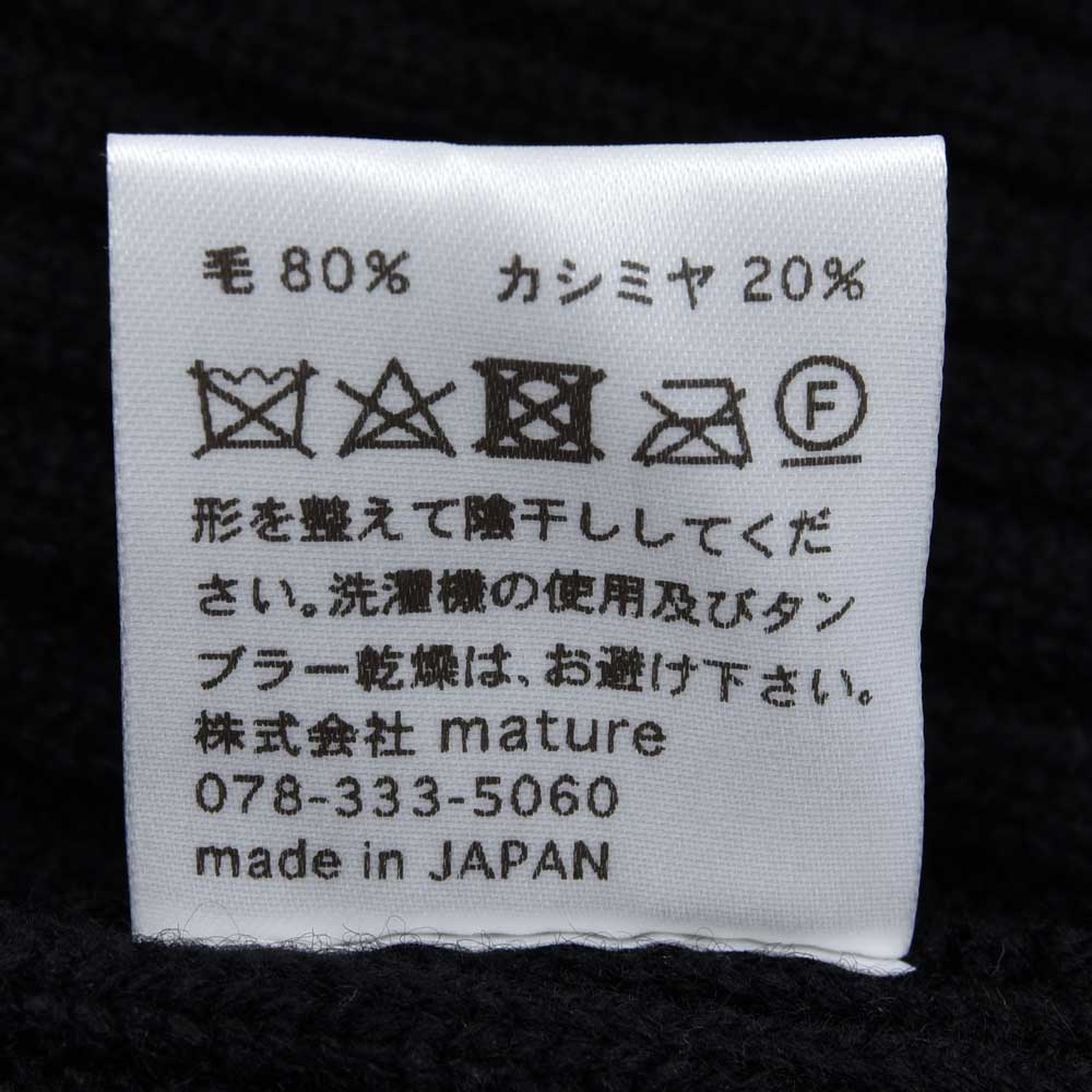 MATURE HA._MIL(マチュアーハ ミル) long rib knit cap ウールカシミアリブニットキャップ MIL-2220 18552404221