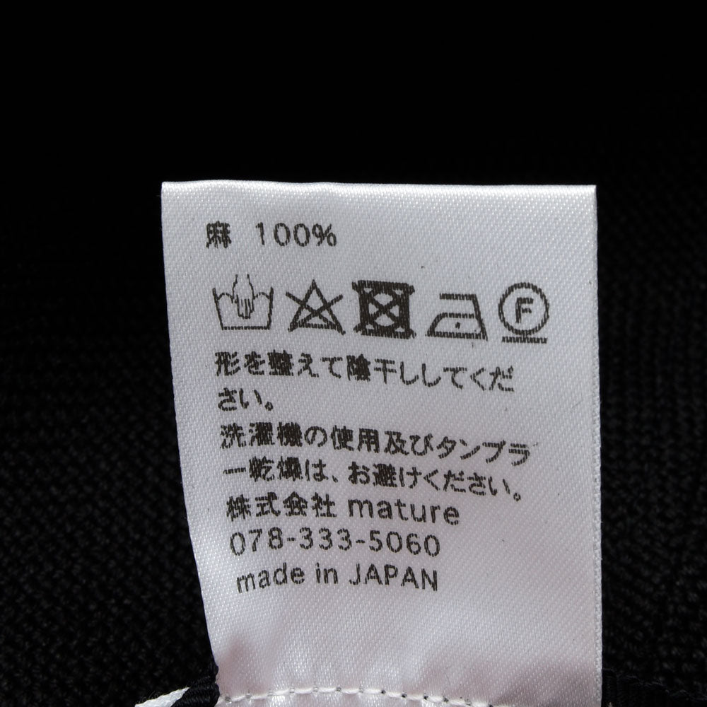 MATURE HA._MIL(マチュアーハ ミル) trainer cap_w linen canvas washed リネン6パネルキャップ MIL-TC1120WS_W 18561405221