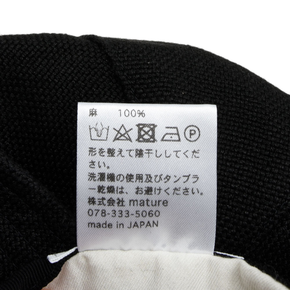 MATURE HA._MIL(マチュアーハ ミル) metro hat linen canvas washed リネンキャンバスハット MIL-0780WS 18561406221