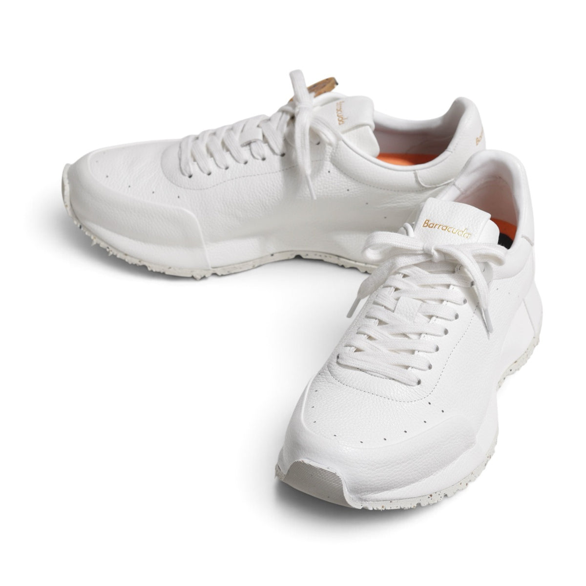 Barracuda(バラクーダ) / シボ革 レースアップ ローカット ランニングスニーカー 厚底/BU3645/BIANCO
