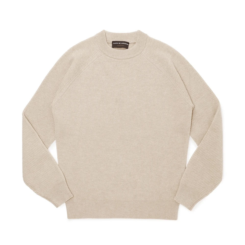 フィリッポ デ ローレンティス / Cashmerino 畔編み クルーネックニット/5GC1MLR42