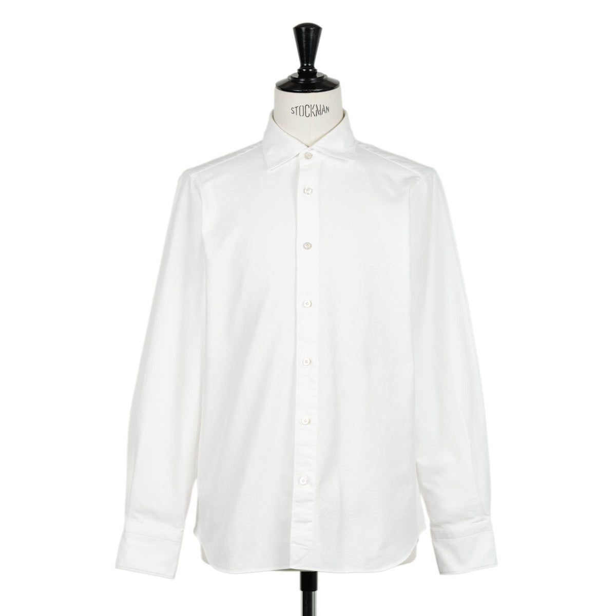 Finamore(フィナモレ) / LUIGI BALI コットン オックスフォード ワイドカラーシャツ 製品洗い/151056 C0765 01/WHITE