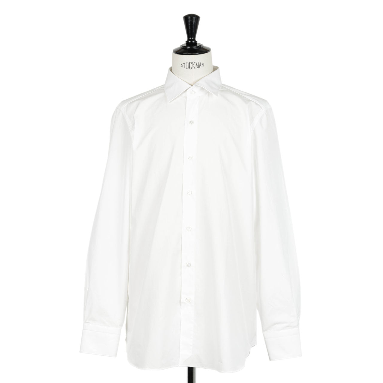Finamore(フィナモレ) / LUIGI MILANO コットン ポプリン ワイドカラーシャツ/140001 C0147 01/WHITE