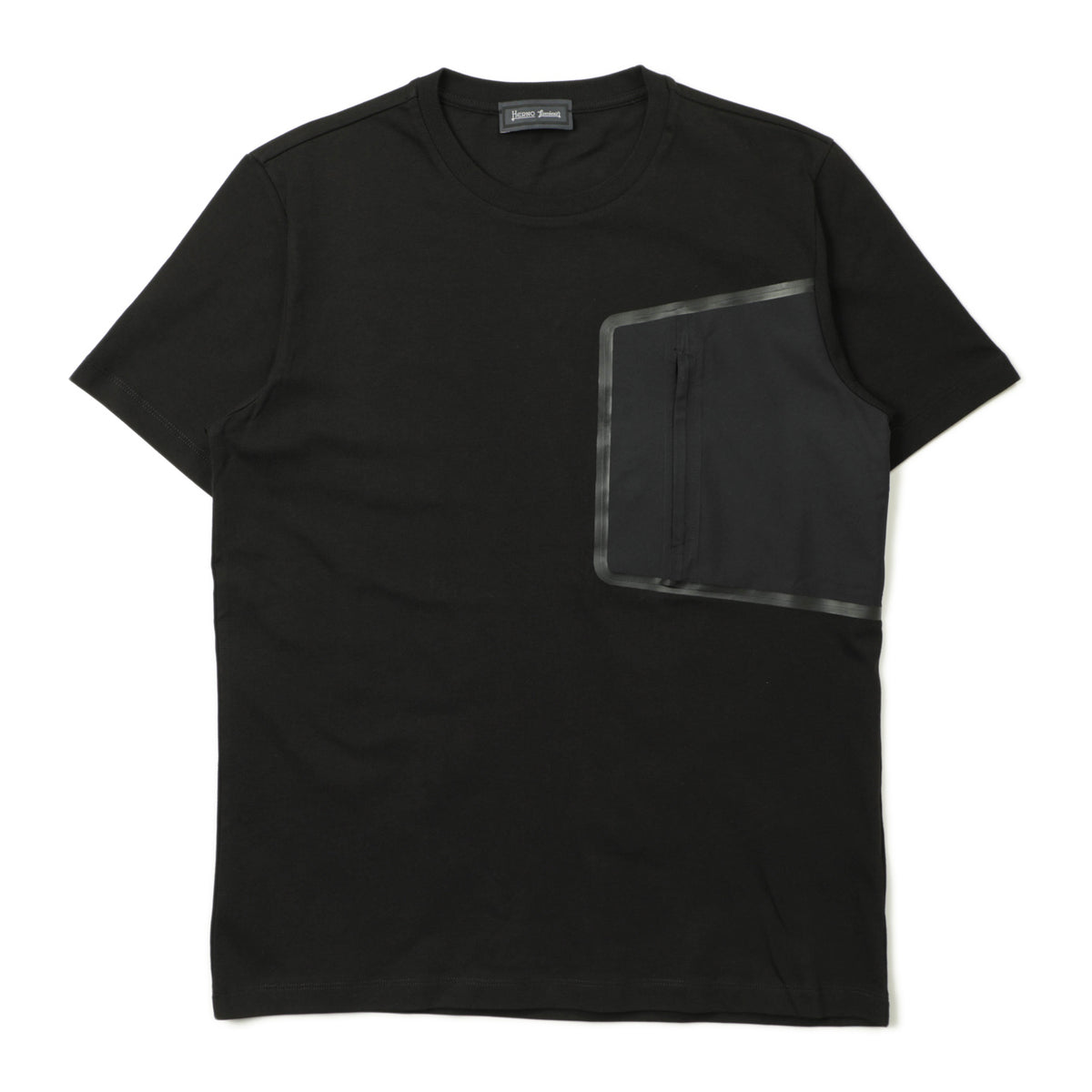 ヘルノ/コットン ポリエステルクルーネック ポケット Tシャツ/ラミナー/JG00027UL/ブラック