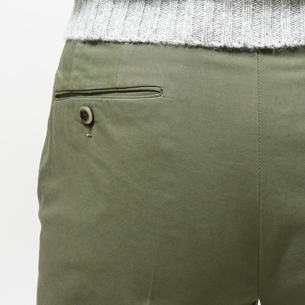 PT TORINO ピーティー トリノ 4シーズン コットン ストレッチ ツイル ガーメントダイ 1プリーツ パンツ GENTLEMAN FIT