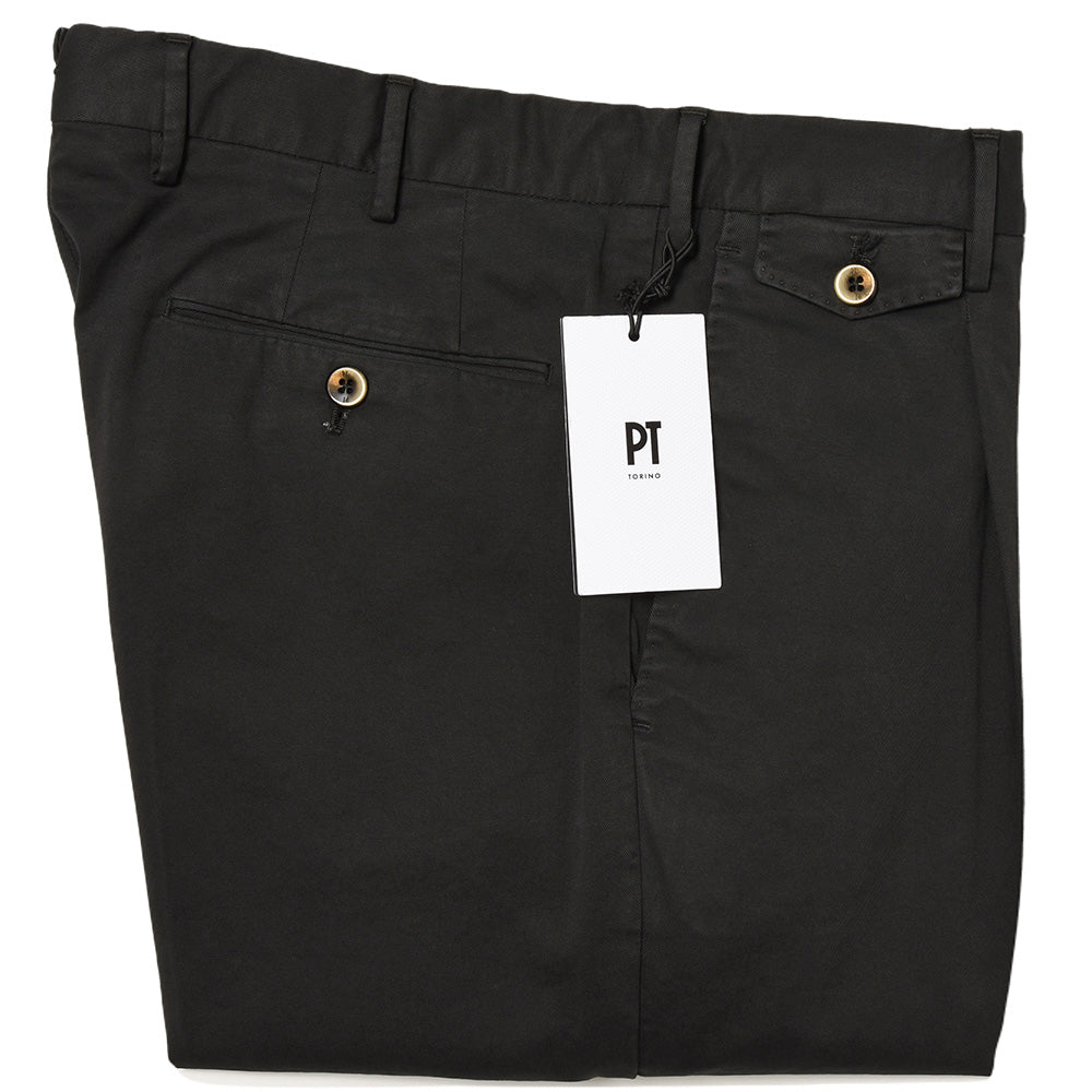 PT TORINO ピーティー トリノ 4シーズン コットン ストレッチ ツイル ガーメントダイ 1プリーツ パンツ GENTLEMAN FIT